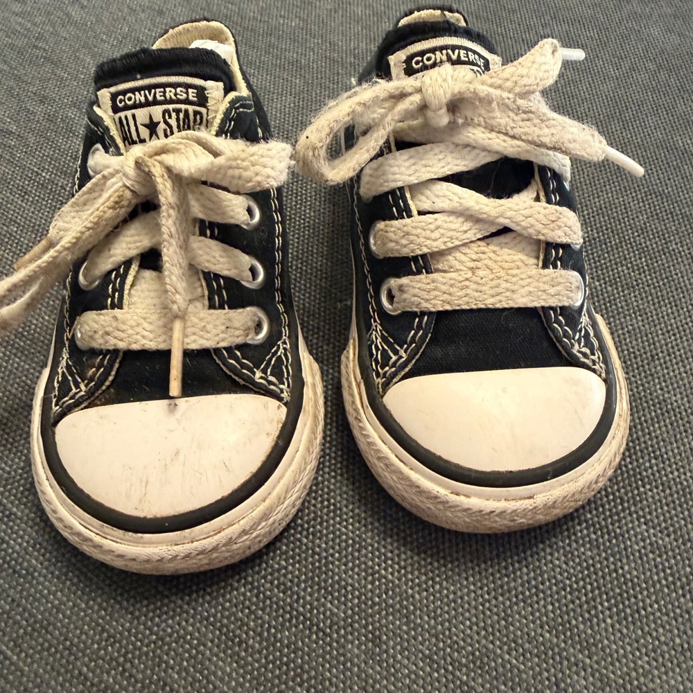 Converse Chuck Taylor All Star Low Top Black Canvas Toddler Sneakers